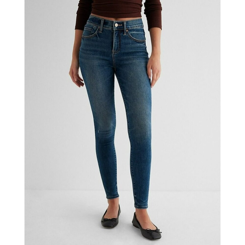 Express Mid Rise Skinny Jeans Blue Size 4S
